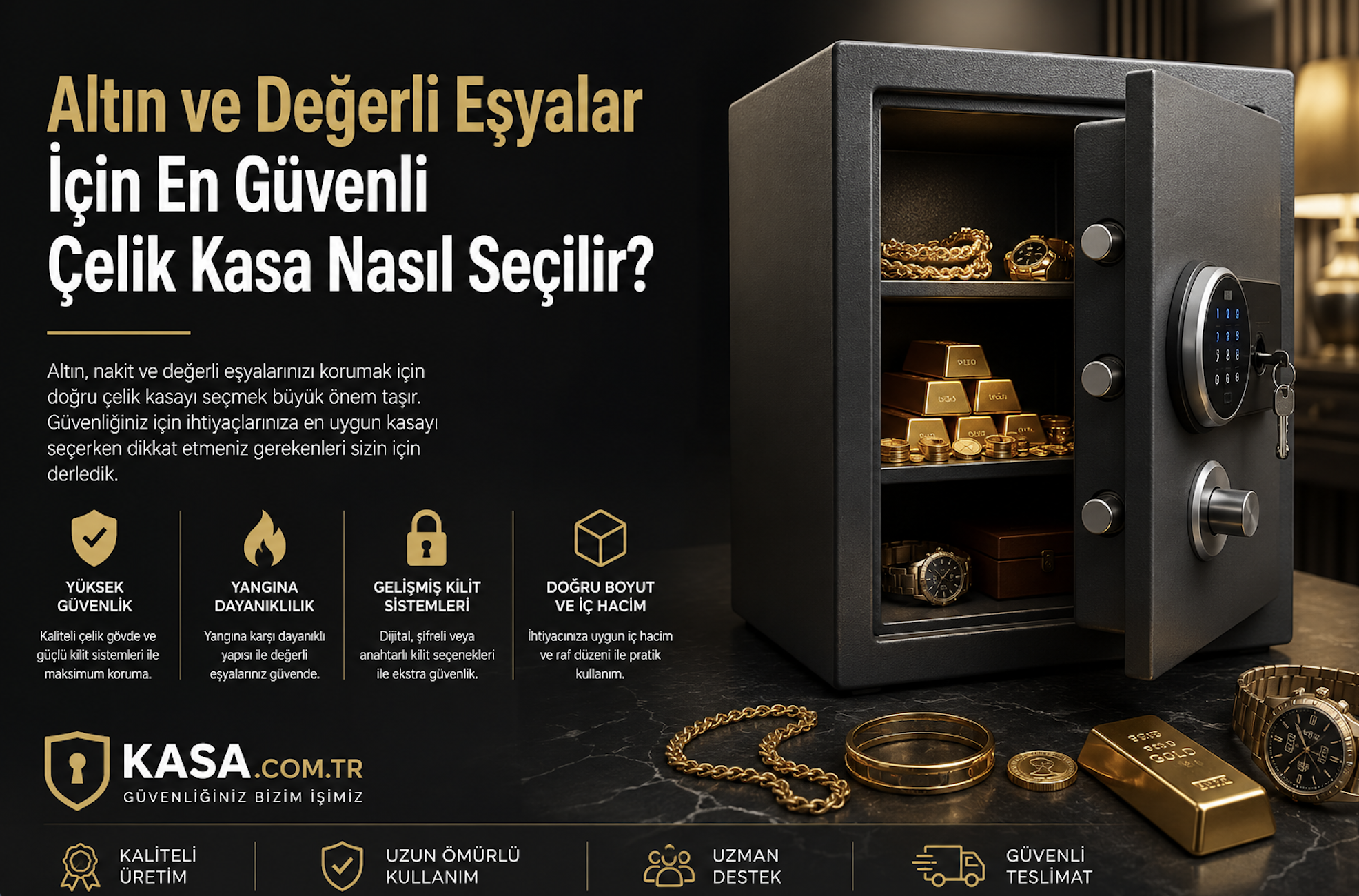 Altın ve Değerli Eşyalar İçin En Güvenli Çelik Kasa Nasıl Seçilir?