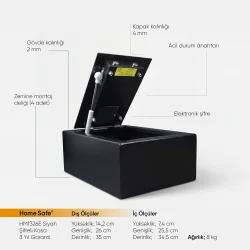 Home Safe HM1326E Siyah Üstten Kapaklı Kasa - 2