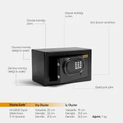Home Safe Hm200E Siyah Şifreli Kasa - 2