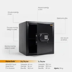 Home Safe HM400E Siyah Şifreli Kasa - 2