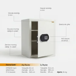 Home Safe HM520E Krem Şifreli Kasa - 2